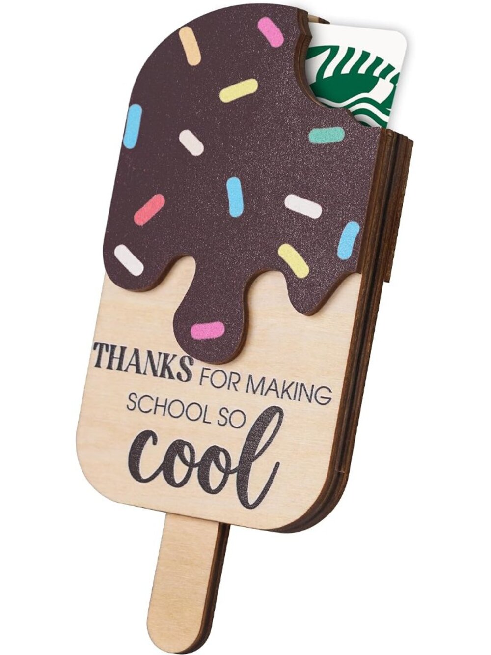 Ice Cream Teacher Appreciation Gift Card Holder, Teacher Appreciation Gifts for